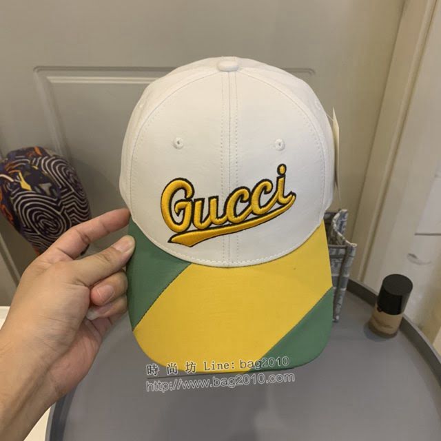 Gucci爆款男士帽子 古馳拼接經典棒球帽鴨舌帽  mm1704